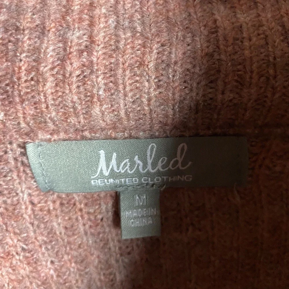 Marled Sweater Women's Medium Knit Henley Acrylic Blend‎ Adults M - Picture 3 of 8